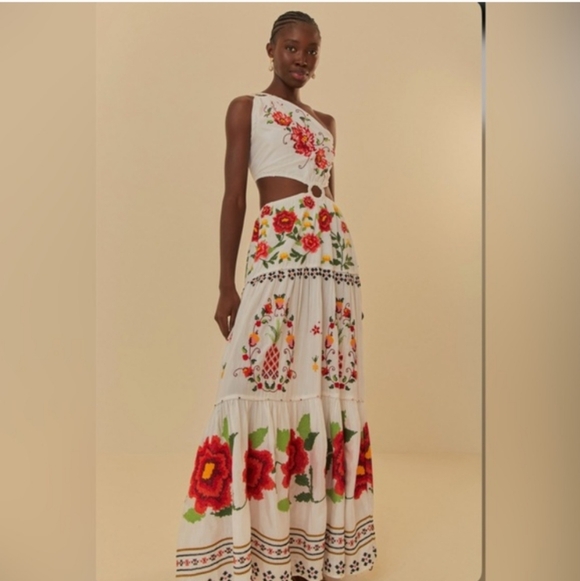FARM Rio Dresses & Skirts - Farm Rio Embroidered Carmina Floral Maxi Dress